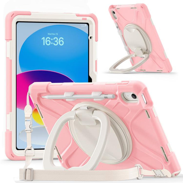 Funda híbrida de silicona para tablet con soporte y correa para el hombro., For iPad 2025 / 2022