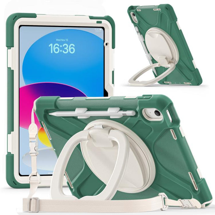 Funda híbrida de silicona para tablet con soporte y correa para el hombro., For iPad 2025 / 2022