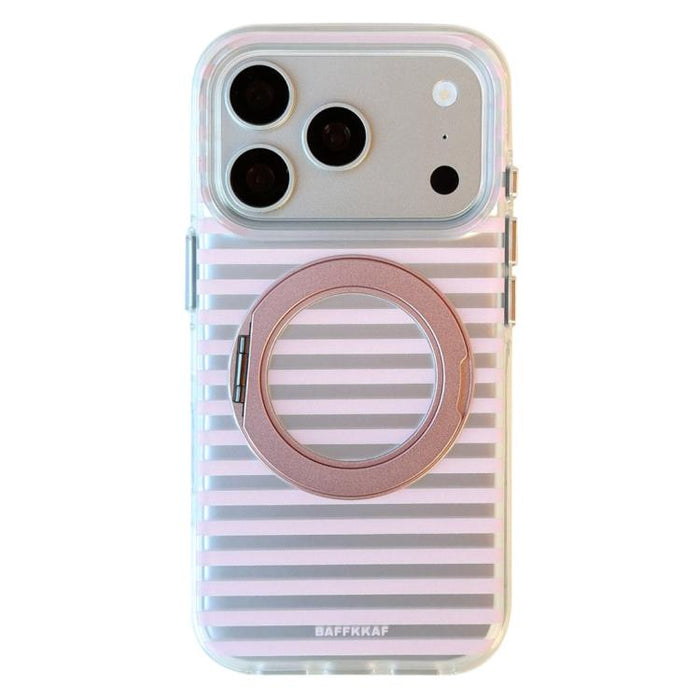 Funda magnética para teléfono BAFFKKAF Frosted Stripes 360 Holder Airbag de doble cara IMD, For iPhone 17 Pro Max, For iPhone 17 Pro, For iPhone 17, For iPhone 16 Pro Max, For iPhone 16 Pro, For iPhone 16, For iPhone 15 Pro Max, For iPhone 15 Pro      ...