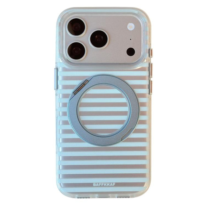 Funda magnética para teléfono BAFFKKAF Frosted Stripes 360 Holder Airbag de doble cara IMD, For iPhone 17 Pro Max, For iPhone 17 Pro, For iPhone 17, For iPhone 16 Pro Max, For iPhone 16 Pro, For iPhone 16, For iPhone 15 Pro Max, For iPhone 15 Pro      ...