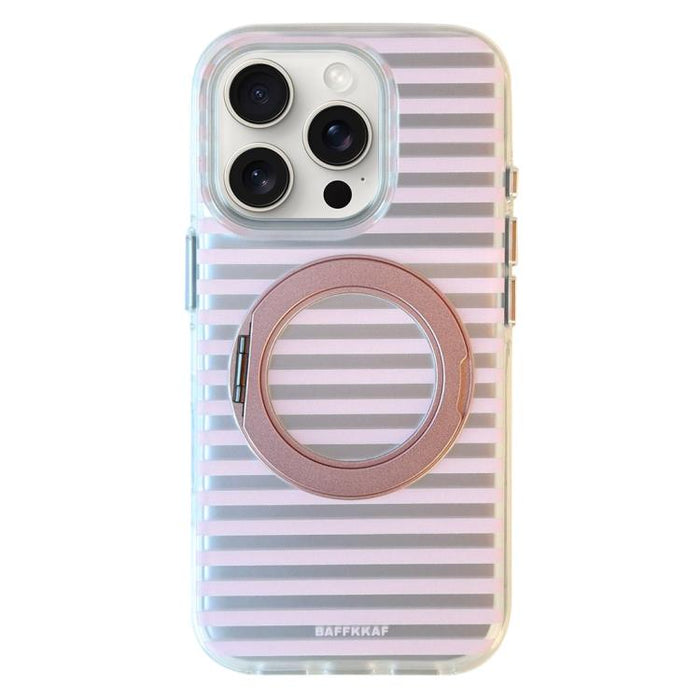 Funda magnética para teléfono BAFFKKAF Frosted Stripes 360 Holder Airbag de doble cara IMD, For iPhone 17 Pro Max, For iPhone 17 Pro, For iPhone 17, For iPhone 16 Pro Max, For iPhone 16 Pro, For iPhone 16, For iPhone 15 Pro Max, For iPhone 15 Pro      ...