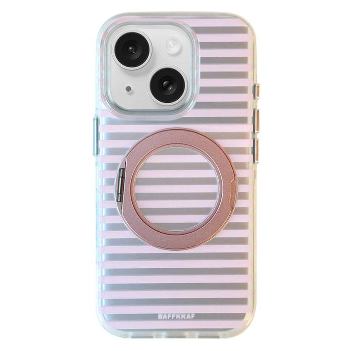 Funda magnética para teléfono BAFFKKAF Frosted Stripes 360 Holder Airbag de doble cara IMD, For iPhone 17 Pro Max, For iPhone 17 Pro, For iPhone 17, For iPhone 16 Pro Max, For iPhone 16 Pro, For iPhone 16, For iPhone 15 Pro Max, For iPhone 15 Pro      ...