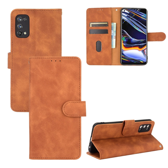 Funda de piel sintética con textura de piel de becerro con tapa horizontal y hebilla magnética con soporte, ranuras para tarjetas y cartera, For OPPO Realme 7 Pro, For Xiaomi Mi 10T, For OnePlus 8T