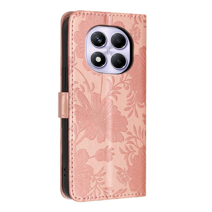Funda para teléfono de piel vegana con relieve de girasol y cuerda negra pequeña, For Redmi Note 15 Pro 4G Global 163.2mm, For Redmi Note 15 Pro+ 5G Global 163.3mm, For Redmi Note 15 Pro 5G Global 163.6mm, For Redmi Note 15 5G Global 164mm             ...
