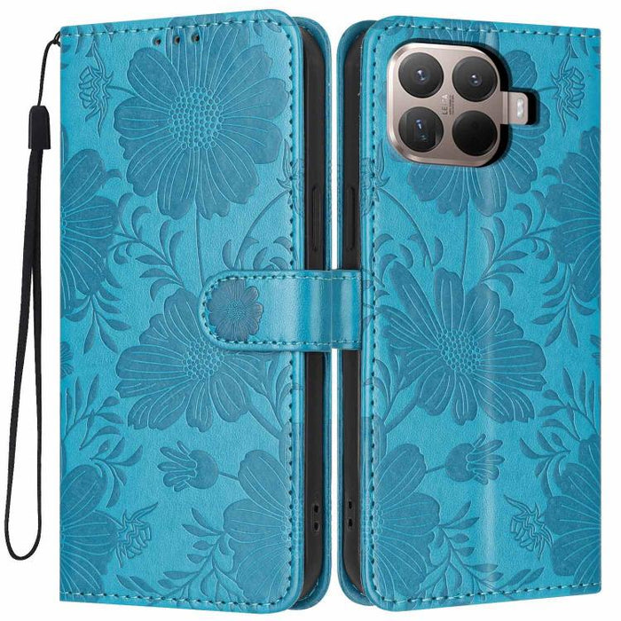 Funda para teléfono de piel vegana con relieve de girasol y cuerda negra pequeña, For Xiaomi Poco F8 Ultra 5G Global, For Xiaomi Poco F8 Pro 5G Global, For Xiaomi 17 Pro Max, For Xiaomi 17 Pro, For Xiaomi 17, For Xiaomi 15T Pro 5G, For Xiaomi 15T 5G   ...