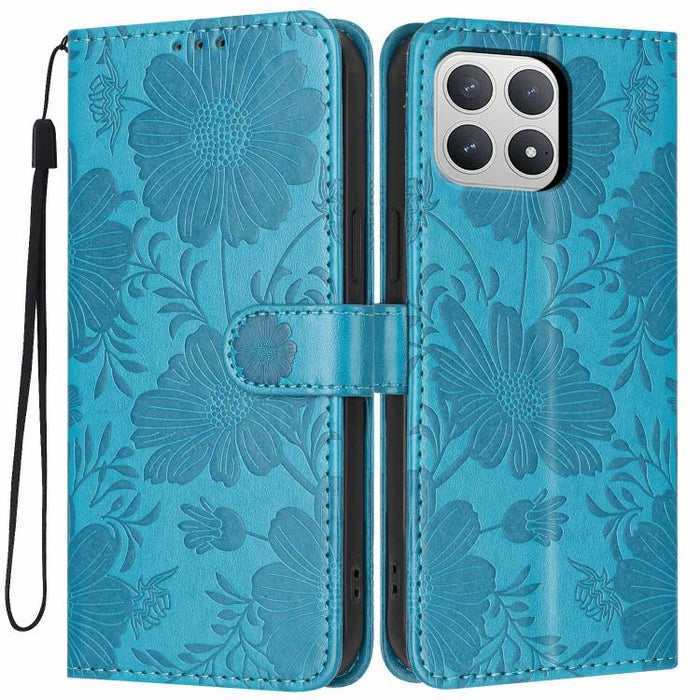 Funda para teléfono de piel vegana con relieve de girasol y cuerda negra pequeña, For Xiaomi Poco F8 Ultra 5G Global, For Xiaomi Poco F8 Pro 5G Global, For Xiaomi 17 Pro Max, For Xiaomi 17 Pro, For Xiaomi 17, For Xiaomi 15T Pro 5G, For Xiaomi 15T 5G   ...