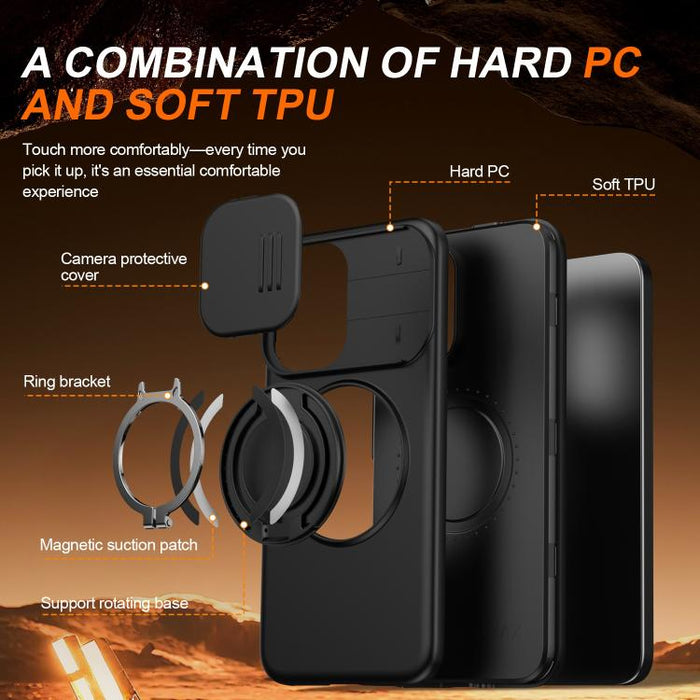 Funda para teléfono con soporte giratorio magnético y protector deslizante para cámara, For Redmi Turbo 5 Max / Poco X8 Pro Max, For Redmi Turbo 5 / Poco X8 Pro 5G, For Redmi Note 15 Pro+ 5G Global 163.3mm, For Redmi Note 15 4G / 5G Global 164mm       ...