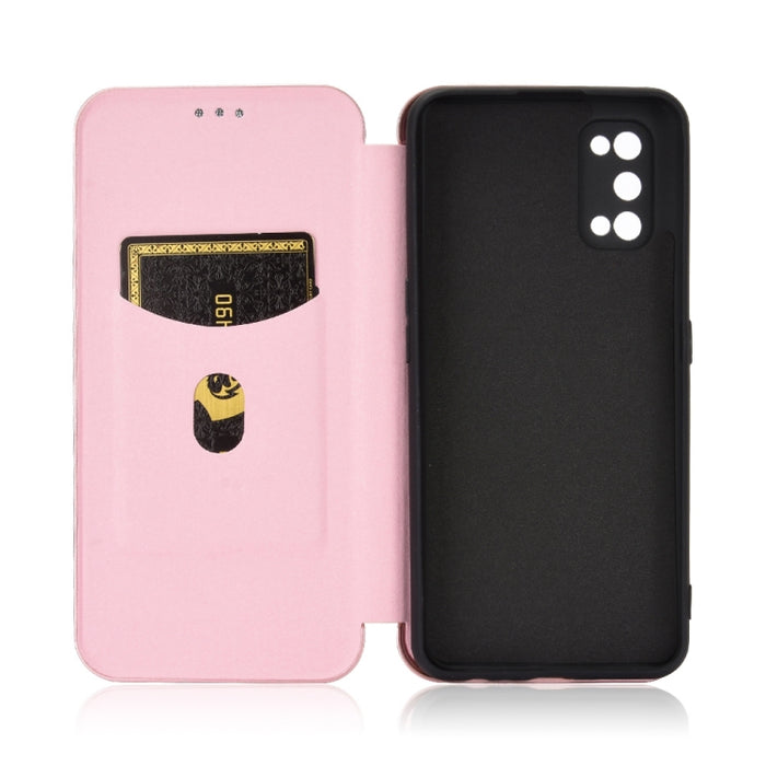 Textura de fibra de carbono Flip horizontal magnético TPU + PC + Funda de cuero PU con ranura para tarjeta, For OPPO Realme 7 Pro, For Alcatel 1SE 2020 (Pink), For Alcatel 1SE 2020 (Black), For Alcatel 1SE 2020 (Blue), For Alcatel 1SE 2020 (Green)     ...