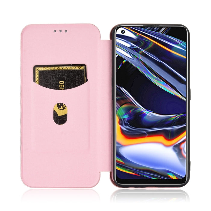 Textura de fibra de carbono Flip horizontal magnético TPU + PC + Funda de cuero PU con ranura para tarjeta, For OPPO Realme 7 Pro, For Alcatel 1SE 2020 (Pink), For Alcatel 1SE 2020 (Black), For Alcatel 1SE 2020 (Blue), For Alcatel 1SE 2020 (Green)     ...