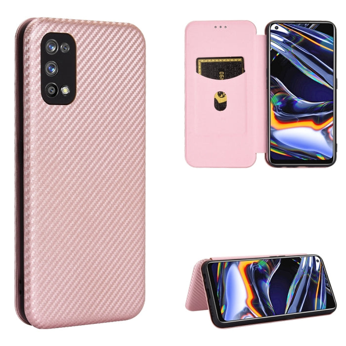 Textura de fibra de carbono Flip horizontal magnético TPU + PC + Funda de cuero PU con ranura para tarjeta, For OPPO Realme 7 Pro, For Alcatel 1SE 2020 (Pink), For Alcatel 1SE 2020 (Black), For Alcatel 1SE 2020 (Blue), For Alcatel 1SE 2020 (Green)     ...