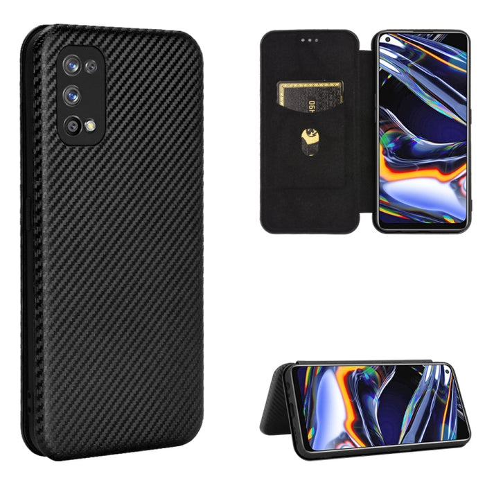 Textura de fibra de carbono Flip horizontal magnético TPU + PC + Funda de cuero PU con ranura para tarjeta, For OPPO Realme 7 Pro, For Alcatel 1SE 2020 (Pink), For Alcatel 1SE 2020 (Black), For Alcatel 1SE 2020 (Blue), For Alcatel 1SE 2020 (Green)     ...