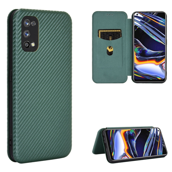 Textura de fibra de carbono Flip horizontal magnético TPU + PC + Funda de cuero PU con ranura para tarjeta, For OPPO Realme 7 Pro, For Alcatel 1SE 2020 (Pink), For Alcatel 1SE 2020 (Black), For Alcatel 1SE 2020 (Blue), For Alcatel 1SE 2020 (Green)     ...