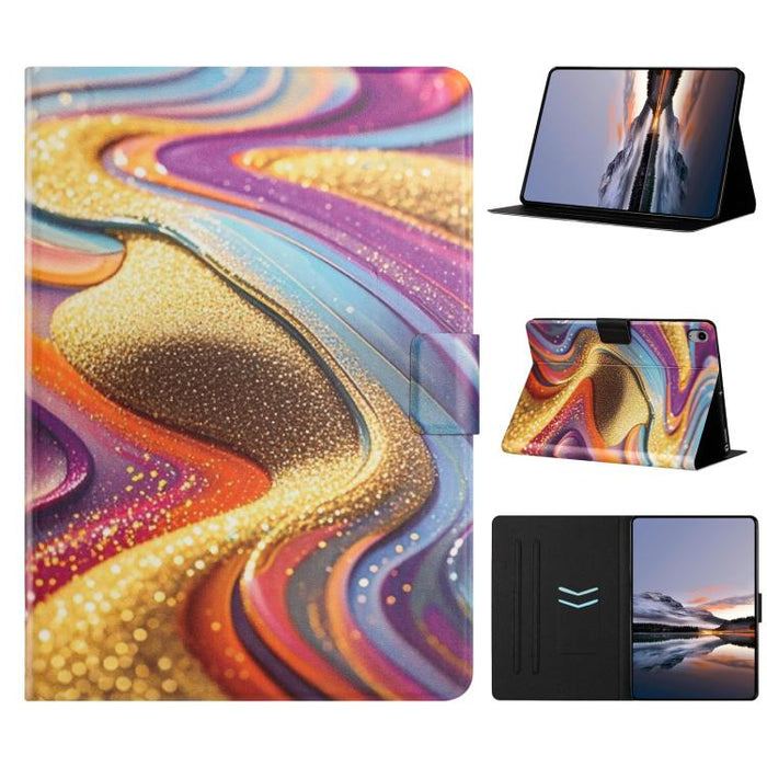Funda inteligente para tablet de cuero vegano pintado con textura de lichi y voltaje, For Xiaomi Redmi Pad 2 2025