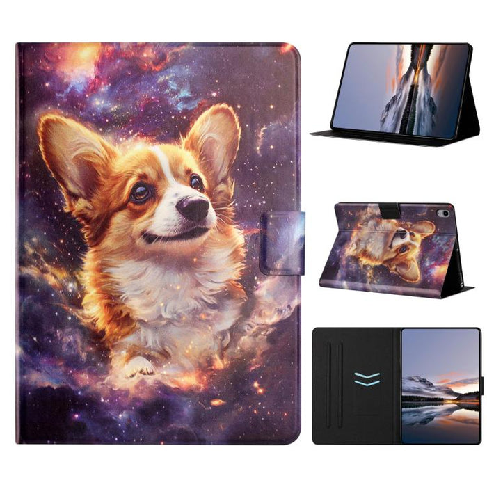 Funda inteligente para tablet de cuero vegano pintado con textura de lichi y voltaje, For Xiaomi Redmi Pad 2 2025