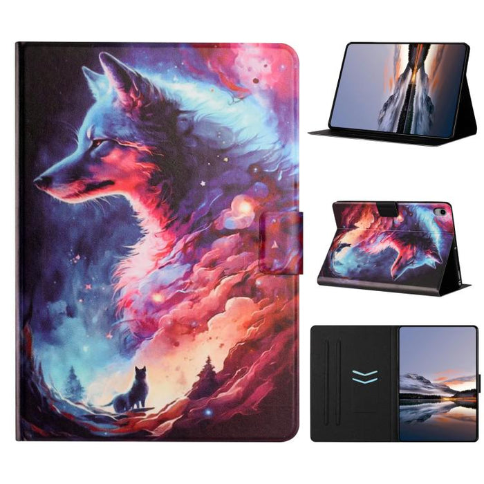Funda inteligente para tablet de cuero vegano pintado con textura de lichi y voltaje, For Xiaomi Redmi Pad 2 2025