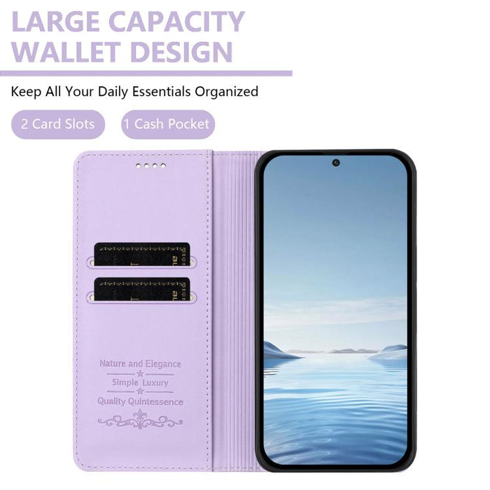 Funda para teléfono de cuero vegano con fuerte imán doble en forma de mariposa y protección RFID, For iPhone 8 Plus / 7 Plus
