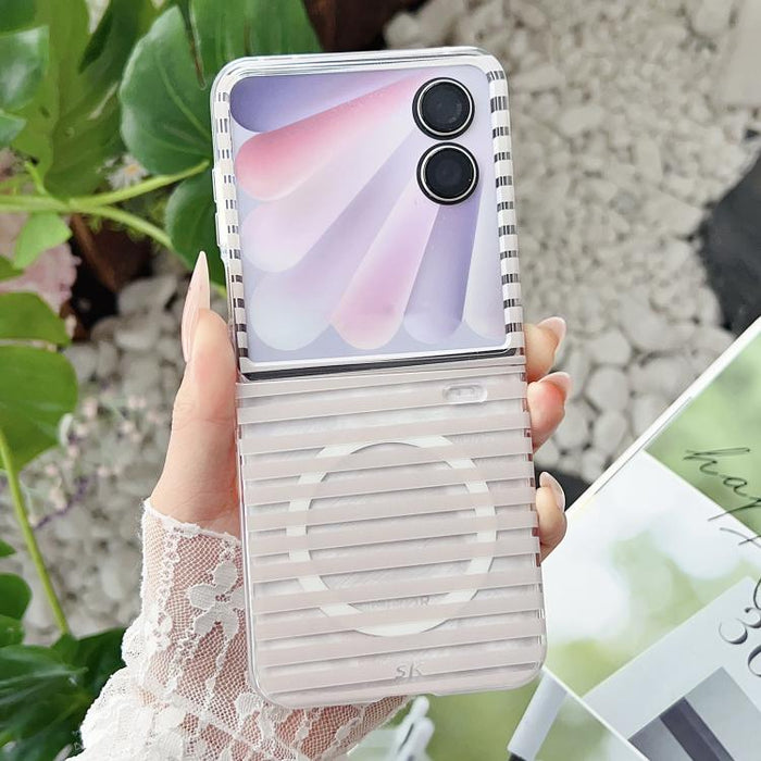 Funda magnética para teléfono de policarbonato con rayas mate, For  Xiaomi Mix Flip 2, For Xiaomi Mix Flip