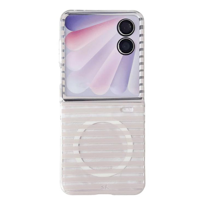 Funda magnética para teléfono de policarbonato con rayas mate, For  Xiaomi Mix Flip 2, For Xiaomi Mix Flip