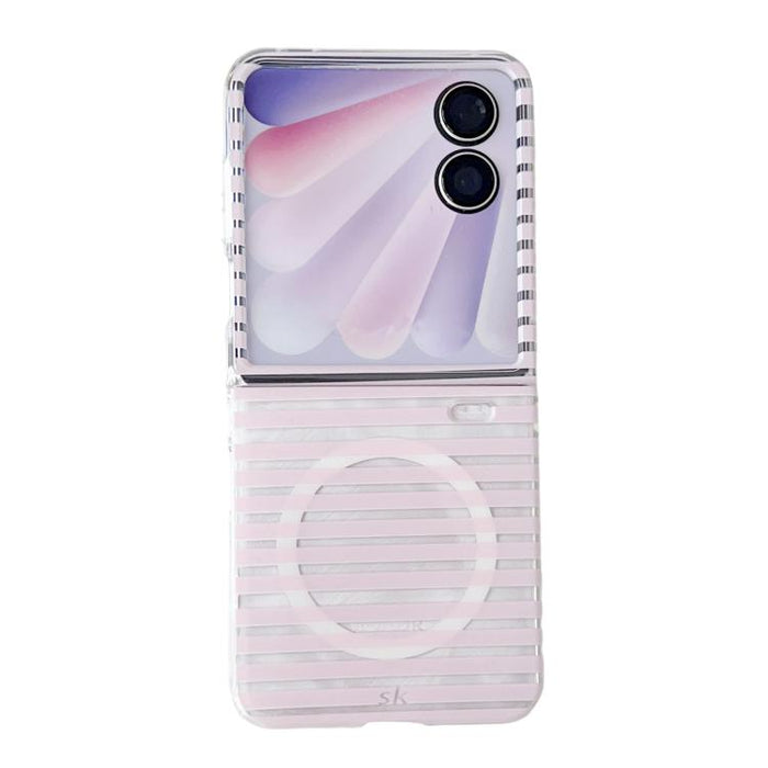 Funda magnética para teléfono de policarbonato con rayas mate, For  Xiaomi Mix Flip 2, For Xiaomi Mix Flip