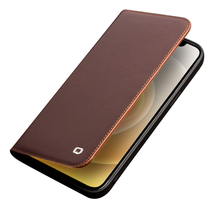 QIALINO Estuche de cuero con tapa horizontal comercial con soporte y ranuras para tarjetas y billetera, For iPhone 12 mini, For iPhone 12 / 12 Pro, For iPhone 12 Pro Max