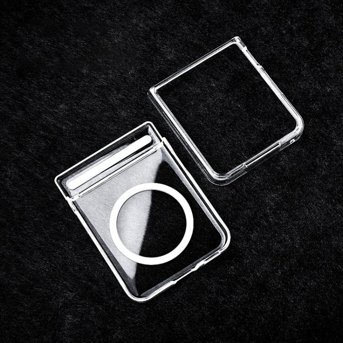 Funda transparente de policarbonato con doble eje MagSafe a prueba de golpes para teléfono, For Xiaomi Mix Flip 2