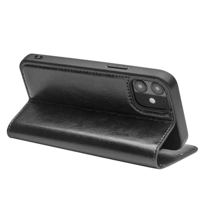 QIALINO Estuche de cuero con tapa horizontal con soporte y ranuras para tarjetas y billetera, For iPhone 12 mini, For iPhone 12 / 12 Pro