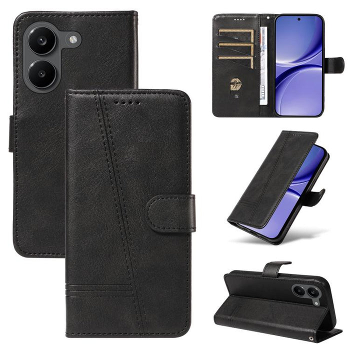 Funda de cuero para teléfono con costura tipo T, For Redmi Turbo 5 Max 5G, For Redmi Turbo 5 5G / Poco X8 Pro 5G