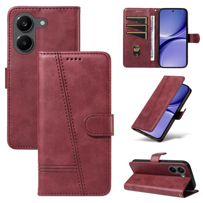 Funda de cuero para teléfono con costura tipo T, For Redmi Turbo 5 Max 5G, For Redmi Turbo 5 5G / Poco X8 Pro 5G