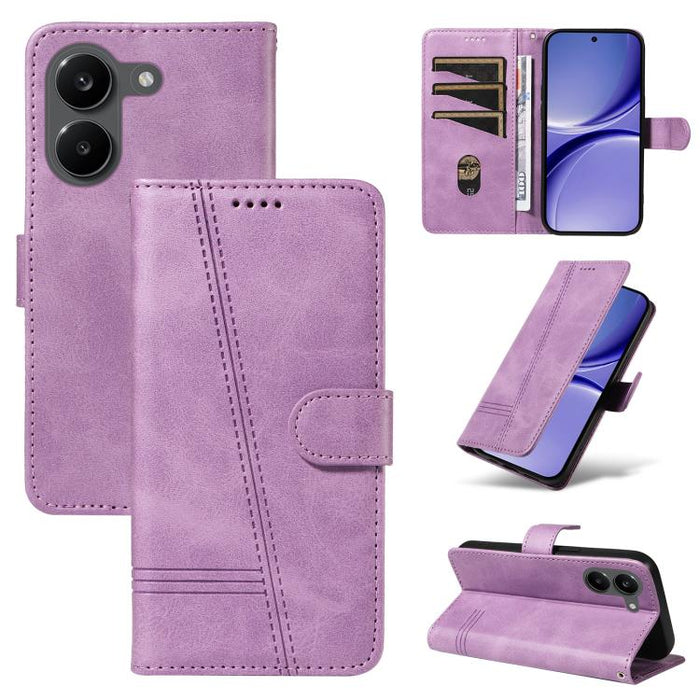 Funda de cuero para teléfono con costura tipo T, For Redmi Turbo 5 Max 5G, For Redmi Turbo 5 5G / Poco X8 Pro 5G