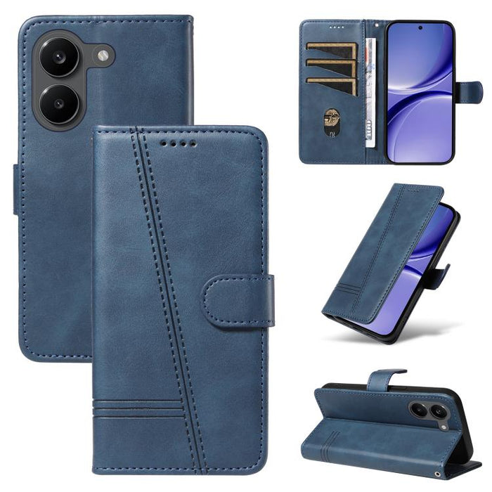 Funda de cuero para teléfono con costura tipo T, For Redmi Turbo 5 Max 5G, For Redmi Turbo 5 5G / Poco X8 Pro 5G