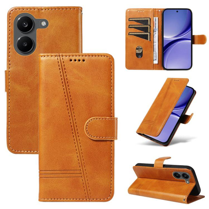 Funda de cuero para teléfono con costura tipo T, For Redmi Turbo 5 Max 5G, For Redmi Turbo 5 5G / Poco X8 Pro 5G