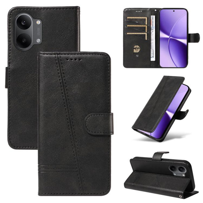 Funda de cuero para teléfono con costura tipo T, For Redmi Turbo 5 Max 5G, For Redmi Turbo 5 5G / Poco X8 Pro 5G