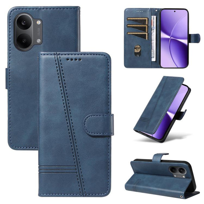 Funda de cuero para teléfono con costura tipo T, For Redmi Turbo 5 Max 5G, For Redmi Turbo 5 5G / Poco X8 Pro 5G