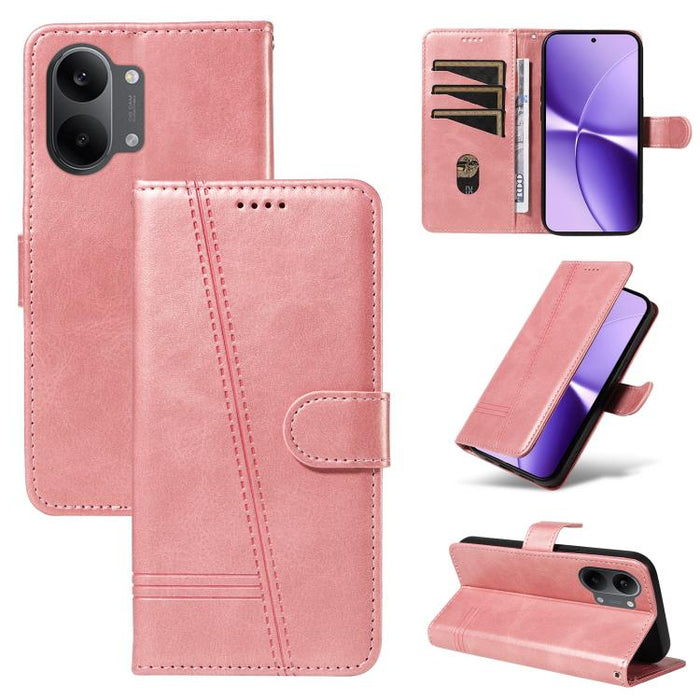 Funda de cuero para teléfono con costura tipo T, For Redmi Turbo 5 Max 5G, For Redmi Turbo 5 5G / Poco X8 Pro 5G