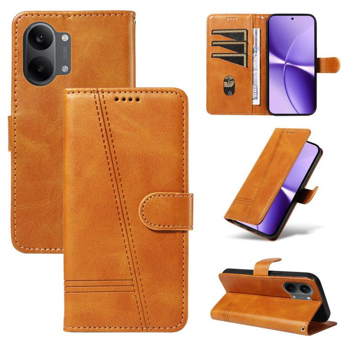 Funda de cuero para teléfono con costura tipo T, For Redmi Turbo 5 Max 5G, For Redmi Turbo 5 5G / Poco X8 Pro 5G