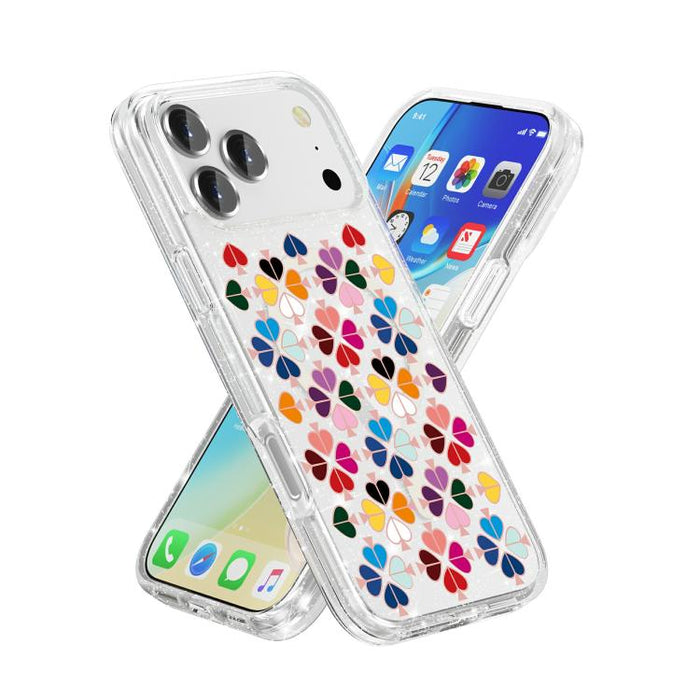 Funda magnética para teléfono con diseño de corazón rojo y cristales brillantes, For iPhone 17 Pro Max, For iPhone 17 Pro