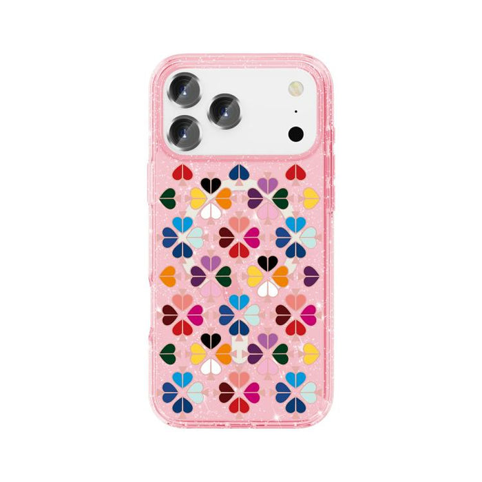 Funda magnética para teléfono con diseño de corazón rojo y cristales brillantes, For iPhone 17 Pro Max, For iPhone 17 Pro