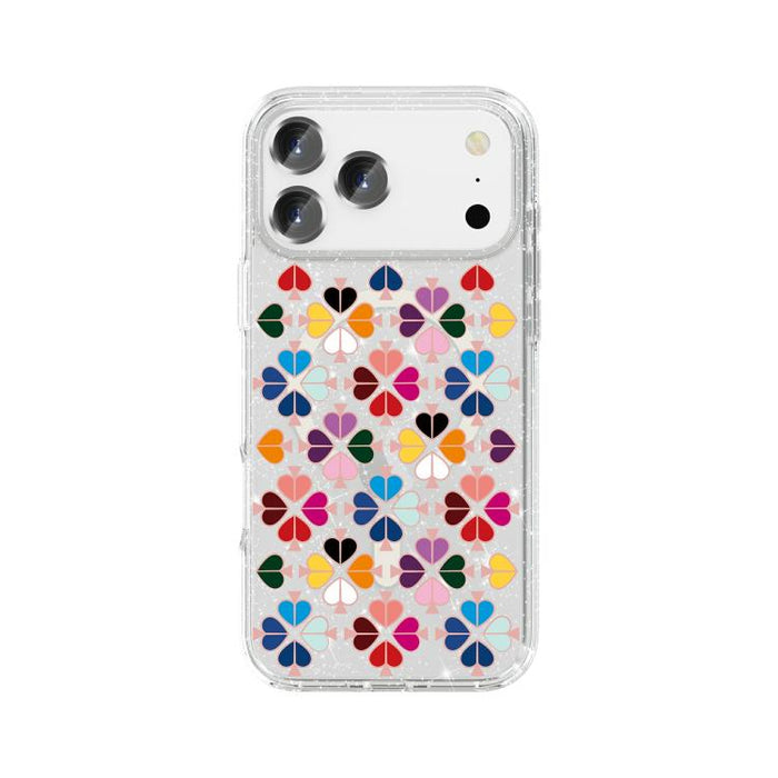Funda magnética para teléfono con diseño de corazón rojo y cristales brillantes, For iPhone 17 Pro Max, For iPhone 17 Pro