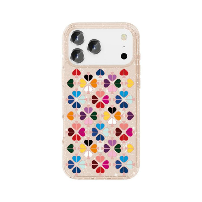 Funda magnética para teléfono con diseño de corazón rojo y cristales brillantes, For iPhone 17 Pro Max, For iPhone 17 Pro