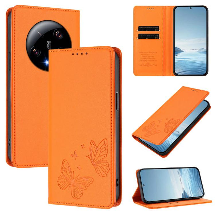 Funda para teléfono de cuero vegano con fuerte imán doble en forma de mariposa y protección RFID, For Xiaomi Poco X6 Pro, For Xiaomi 14 Ultra, For Xiaomi 14 Pro, For Xiaomi 14, For Xiaomi 13T / 13T Pro / Redmi K60 Ultra, For Xiaomi 13 Ultra            ...