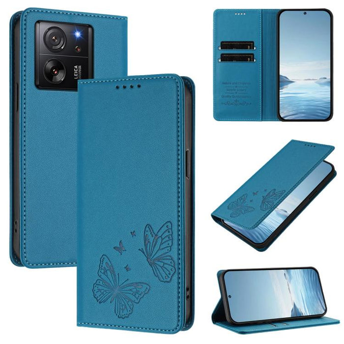 Funda para teléfono de cuero vegano con fuerte imán doble en forma de mariposa y protección RFID, For Xiaomi Poco X6 Pro, For Xiaomi 14 Ultra, For Xiaomi 14 Pro, For Xiaomi 14, For Xiaomi 13T / 13T Pro / Redmi K60 Ultra, For Xiaomi 13 Ultra            ...