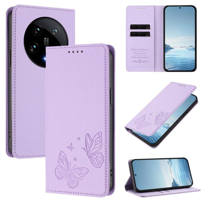 Funda para teléfono de cuero vegano con fuerte imán doble en forma de mariposa y protección RFID, For Xiaomi Poco X6 Pro, For Xiaomi 14 Ultra, For Xiaomi 14 Pro, For Xiaomi 14, For Xiaomi 13T / 13T Pro / Redmi K60 Ultra, For Xiaomi 13 Ultra            ...