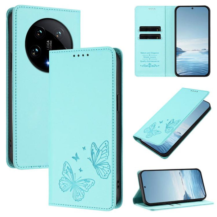 Funda para teléfono de cuero vegano con fuerte imán doble en forma de mariposa y protección RFID, For Xiaomi Poco X6 Pro, For Xiaomi 14 Ultra, For Xiaomi 14 Pro, For Xiaomi 14, For Xiaomi 13T / 13T Pro / Redmi K60 Ultra, For Xiaomi 13 Ultra            ...