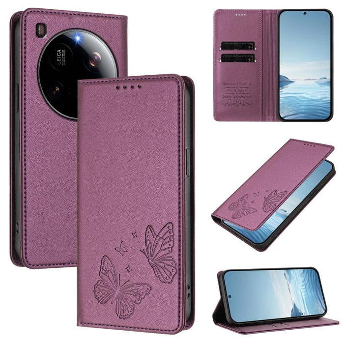 Funda para teléfono de cuero vegano con fuerte imán doble en forma de mariposa y protección RFID, For Xiaomi 15T Pro 5G, For Xiaomi 15T 5G, For Xiaomi 15S Pro, For Xiaomi Poco F7 / Redmi Turbo 4 Pro, For Xiaomi Poco F7 Ultra / Redmi K80 Pro            ...