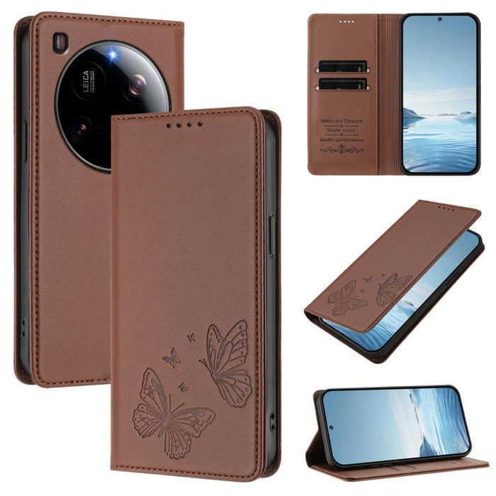 Funda para teléfono de cuero vegano con fuerte imán doble en forma de mariposa y protección RFID, For Xiaomi 15T Pro 5G, For Xiaomi 15T 5G, For Xiaomi 15S Pro, For Xiaomi Poco F7 / Redmi Turbo 4 Pro, For Xiaomi Poco F7 Ultra / Redmi K80 Pro            ...