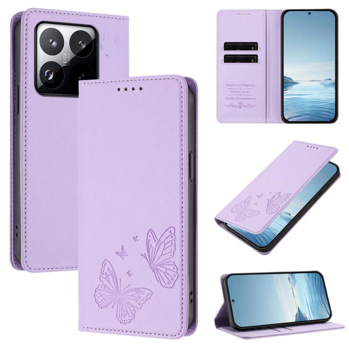 Funda para teléfono de cuero vegano con fuerte imán doble en forma de mariposa y protección RFID, For Xiaomi 15T Pro 5G, For Xiaomi 15T 5G, For Xiaomi 15S Pro, For Xiaomi Poco F7 / Redmi Turbo 4 Pro, For Xiaomi Poco F7 Ultra / Redmi K80 Pro            ...