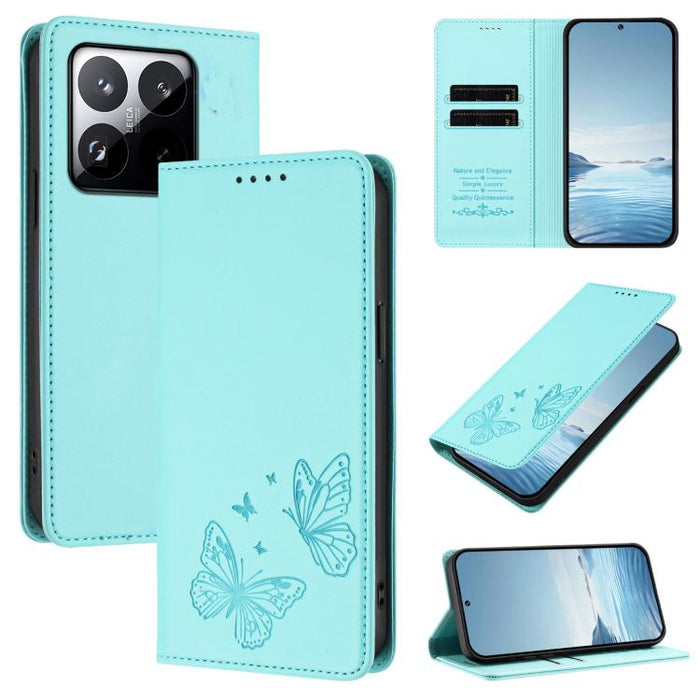 Funda para teléfono de cuero vegano con fuerte imán doble en forma de mariposa y protección RFID, For Xiaomi 15T Pro 5G, For Xiaomi 15T 5G, For Xiaomi 15S Pro, For Xiaomi Poco F7 / Redmi Turbo 4 Pro, For Xiaomi Poco F7 Ultra / Redmi K80 Pro            ...