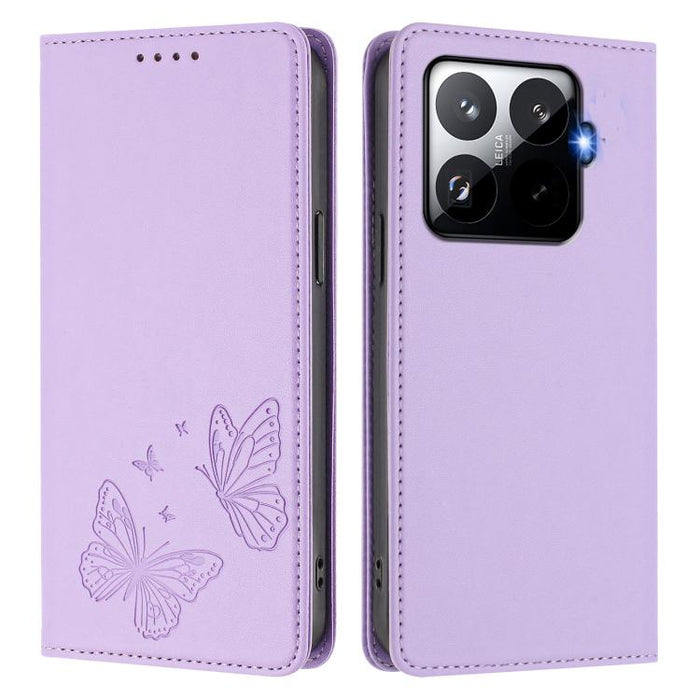Funda para teléfono de cuero vegano con fuerte imán doble en forma de mariposa y protección RFID, For Xiaomi 15T Pro 5G, For Xiaomi 15T 5G, For Xiaomi 15S Pro, For Xiaomi Poco F7 / Redmi Turbo 4 Pro, For Xiaomi Poco F7 Ultra / Redmi K80 Pro            ...