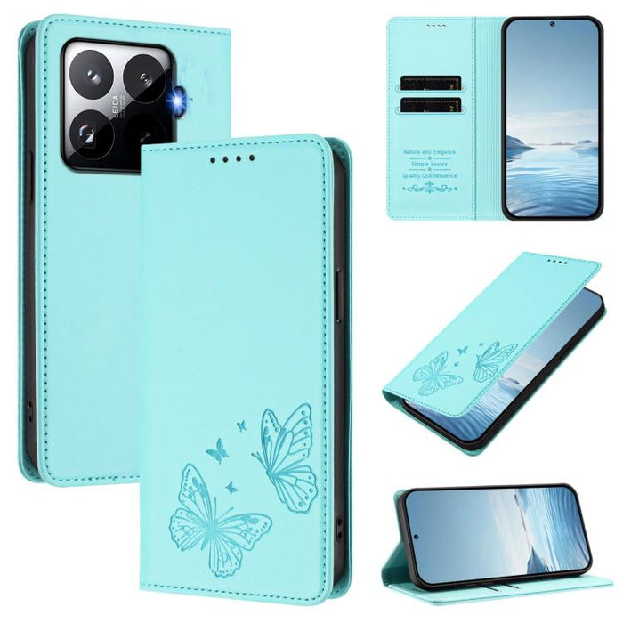 Funda para teléfono de cuero vegano con fuerte imán doble en forma de mariposa y protección RFID, For Xiaomi 15T Pro 5G, For Xiaomi 15T 5G, For Xiaomi 15S Pro, For Xiaomi Poco F7 / Redmi Turbo 4 Pro, For Xiaomi Poco F7 Ultra / Redmi K80 Pro            ...