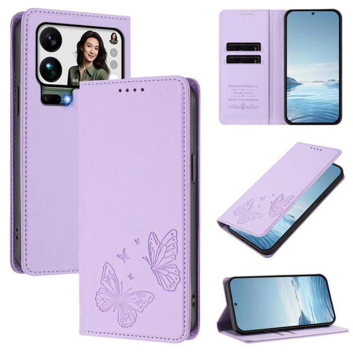 Funda para teléfono de cuero vegano con fuerte imán doble en forma de mariposa y protección RFID, For Xiaomi Poco X8 Pro 5G / Redmi Turbo 5 5G, For Xiaomi 17 Ultra, For Xiaomi Poco F8 Ultra 5G / Redmi K90 Pro Max, For Xiaomi Poco F8 Pro 5G / Redmi K90 ...